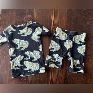 Tea Collection Frog Short Sleeve Pajama Set